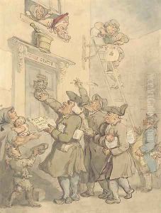 Quarterly Duns of Clamorous Tax-Gatherers by Thomas Rowlandson