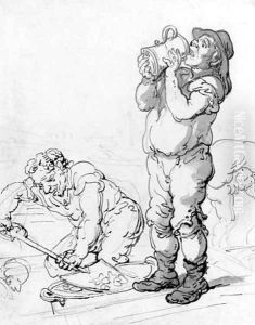 Study of two coal heavers by Thomas Rowlandson