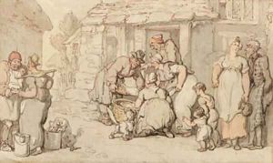 The poultry market by Thomas Rowlandson
