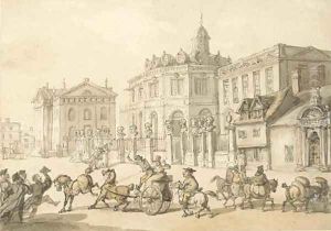 The Sheldonian Theatre and Printing House, Oxford by Thomas Rowlandson