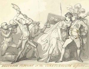 Britannia's support or the conspirators defeated by Thomas Rowlandson