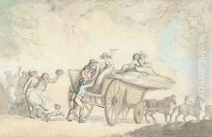 Harvesters merrymaking by Thomas Rowlandson