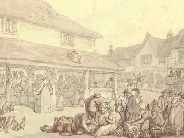 Market day in the village - view 1