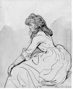 Study of a young lady, in profile by Thomas Rowlandson