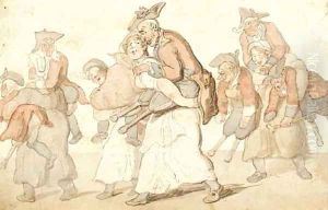 Chelsea pensioners by Thomas Rowlandson