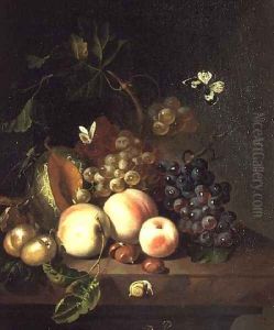 A Still Life on a Marble Ledge by Rachel Ruysch