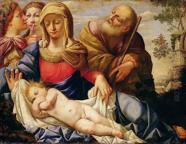 Holy Family with Two Female Figures, mid-17th century - view 1