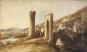 Waterloo Bridge, Clifden, Connemara by Andrew Nicholl