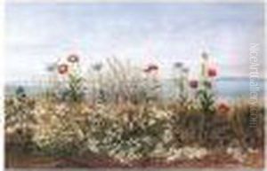 View Of Howth, Co.dublin Through A Poppy Field by Andrew Nicholl
