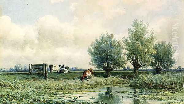 A Summer Landscape With Grazing Cows 2 - view 1