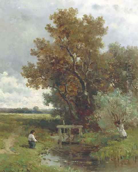 An angler in an autumn landscape - view 1