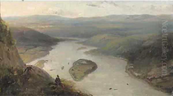 Drachenfels by the Rhine - view 1