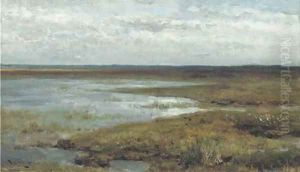 Wetland at dusk by Willem Roelofs