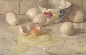 Still life with eggs by Willem Roelofs