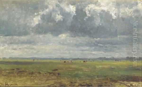 Bij Abcoude cows in a polder landscape - view 1