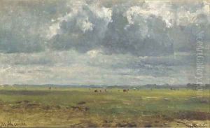 Bij Abcoude cows in a polder landscape