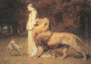 Una and the Lion by Briton Riviere