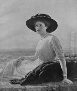 A Portrait in Black and White by Briton Riviere