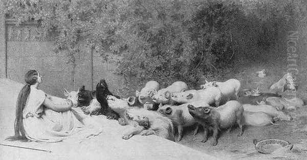 Circe and her Swine - view 1