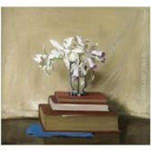 White Orchids On Books by William Nicholson