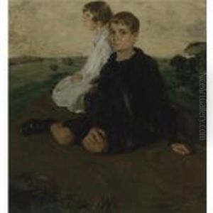 Portrait Of The Children Of General John A. Logan by William Nicholson
