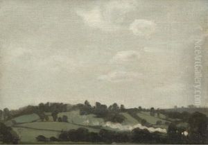 Train Steaming Through A Valley by William Nicholson