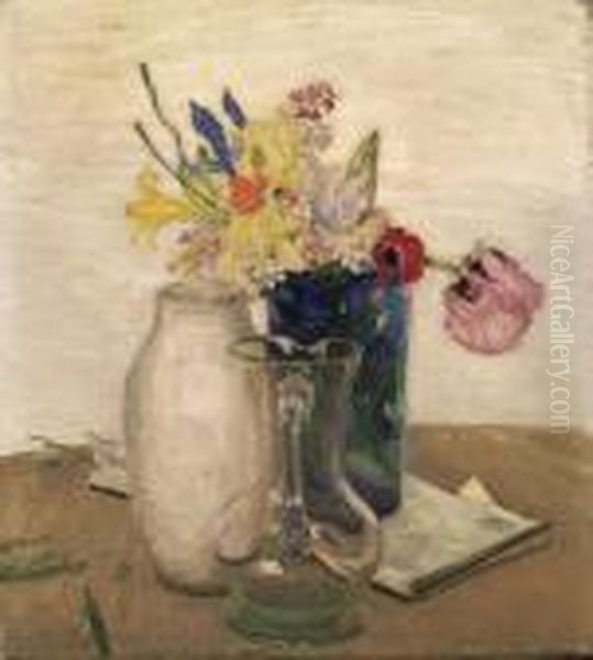 Flowers And Glass Jug - view 1