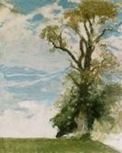 The Old Elm, The Homestead, Blewbury, Berkshire by William Nicholson