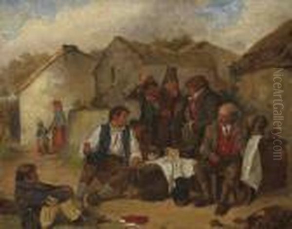Figures In A Village - view 1