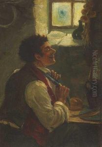 Man Tying His Neckerchief Man Tying His Neckerchief