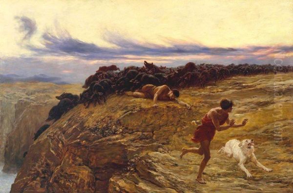 The Miracle of the Gaderene Swine - view 1