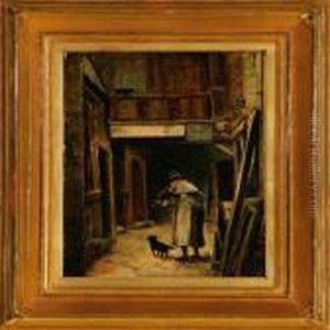 Vagabonden Spiller Violin I En Gyde by Erskine Nicol