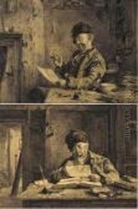 Balance On The Right Side And Balance On The Wrong Side (a Pair) by Erskine Nicol