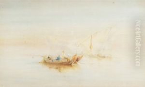 Fishing Boats In The Mist by Erskine Nicol