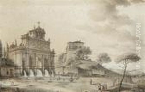 La Fontaine De Paul V A Rome - view 1