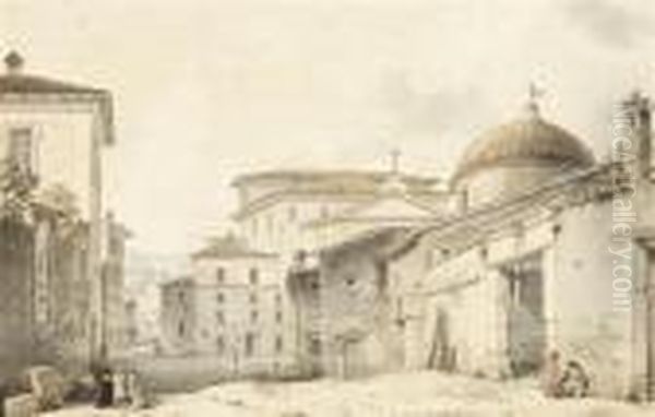 Vue D'une Rue Animee A Rome - view 1