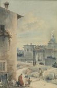 Vue De La Porte De Castello A Rome by Victor-Jean Nicolle