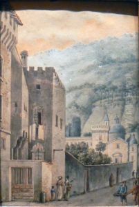 Vue Animee De La Montagne De Sion, Du Mont Des Oliviers, A Jerusalem by Victor-Jean Nicolle