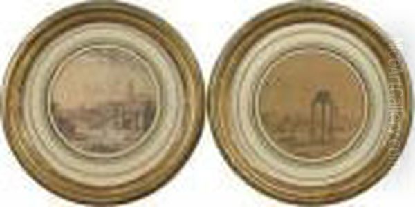 Deux Vues De Monuments Romains. - view 1