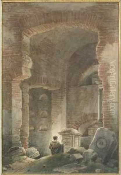 Personnages Dans Un Paysage De Ruines - view 1