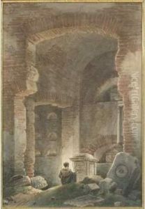 Personnages Dans Un Paysage De Ruines by Victor-Jean Nicolle