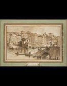 Veduta Del Tevere
 Inchiostro Su Carta, Cm 21x21
 Stima ? 600 - 800