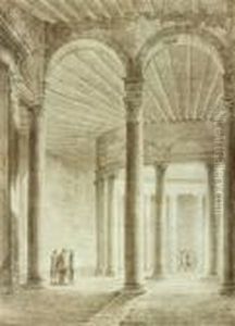 Vue De Santo Stefano Rotondo A Rome by Victor-Jean Nicolle