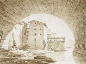 Vue Prise Sous Le Ponte Rotto A Rome Vue Prise Sous Le Ponte Rotto A Rome