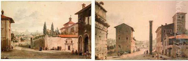 paire De Vues De Rome - view 1