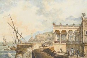 Une Terrasse Sur La Cote Ligure by Victor-Jean Nicolle