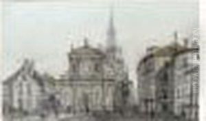 Vue De La Place Et Du Dyverdon, Dans Le Comte De Neufchatel ; En Suisse by Victor-Jean Nicolle
