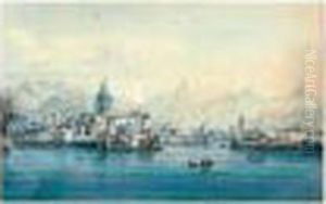 Vue De La Ville De Come, Situee Sur Le Lac Du Meme Nom ; Dans Le Milanais by Victor-Jean Nicolle