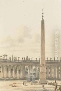La Place Saint Pierre A Rome by Victor-Jean Nicolle
