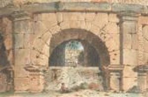 Vue D'une Arche Du Colisee A Rome by Victor-Jean Nicolle